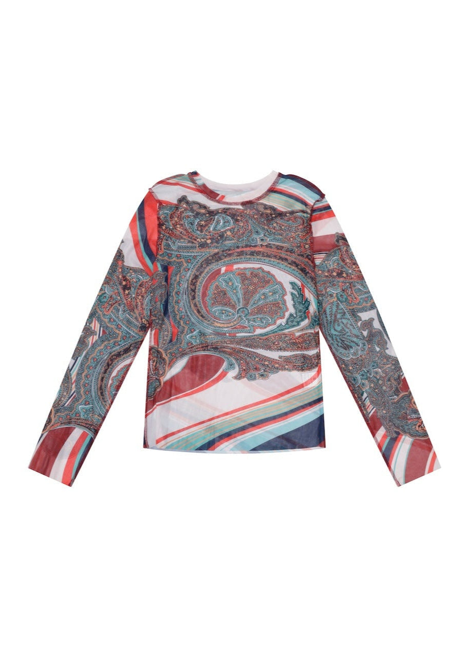 Latin Mesh Top